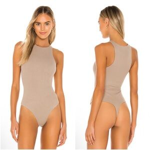 Lovers and Friends Reading Bodysuit in Taupe